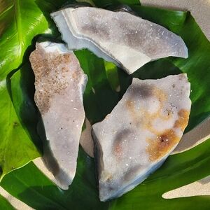 Raw Blue Lace Agate with Crystalline Druzy Geode